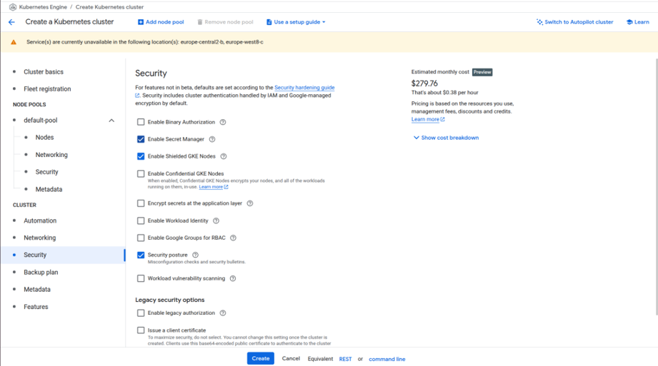 GKE Cluster add-on