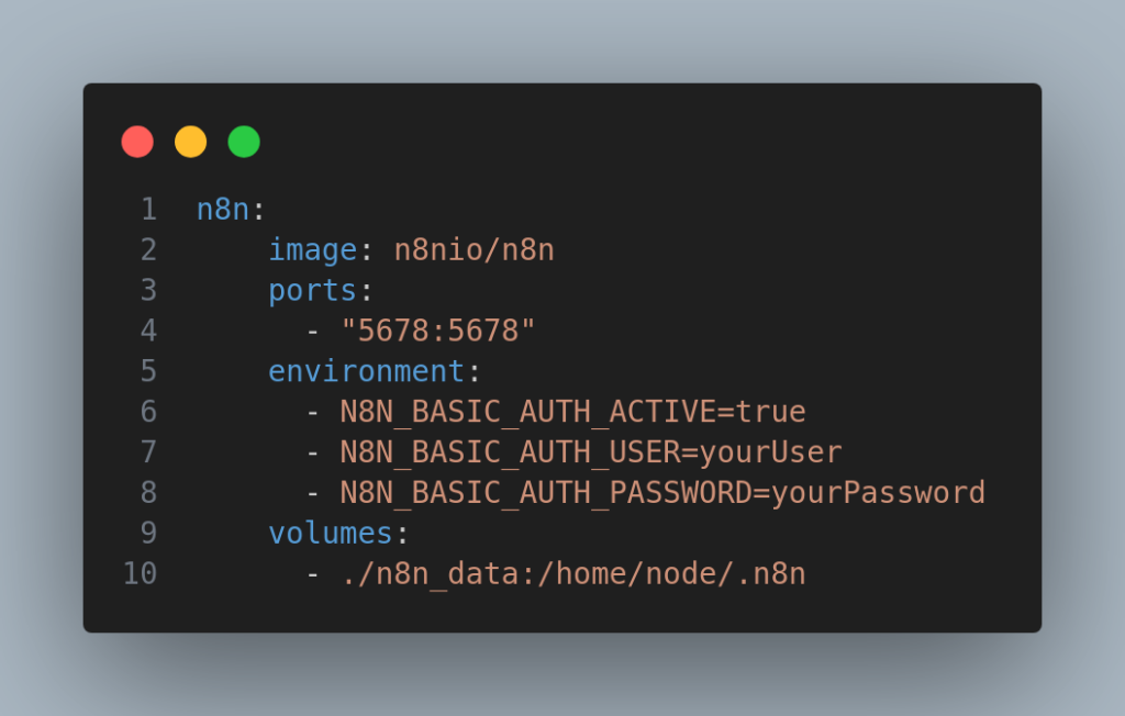 yaml file